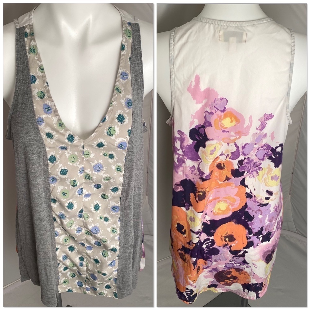 Anthropologie Porridge mixed media multicolor tank top